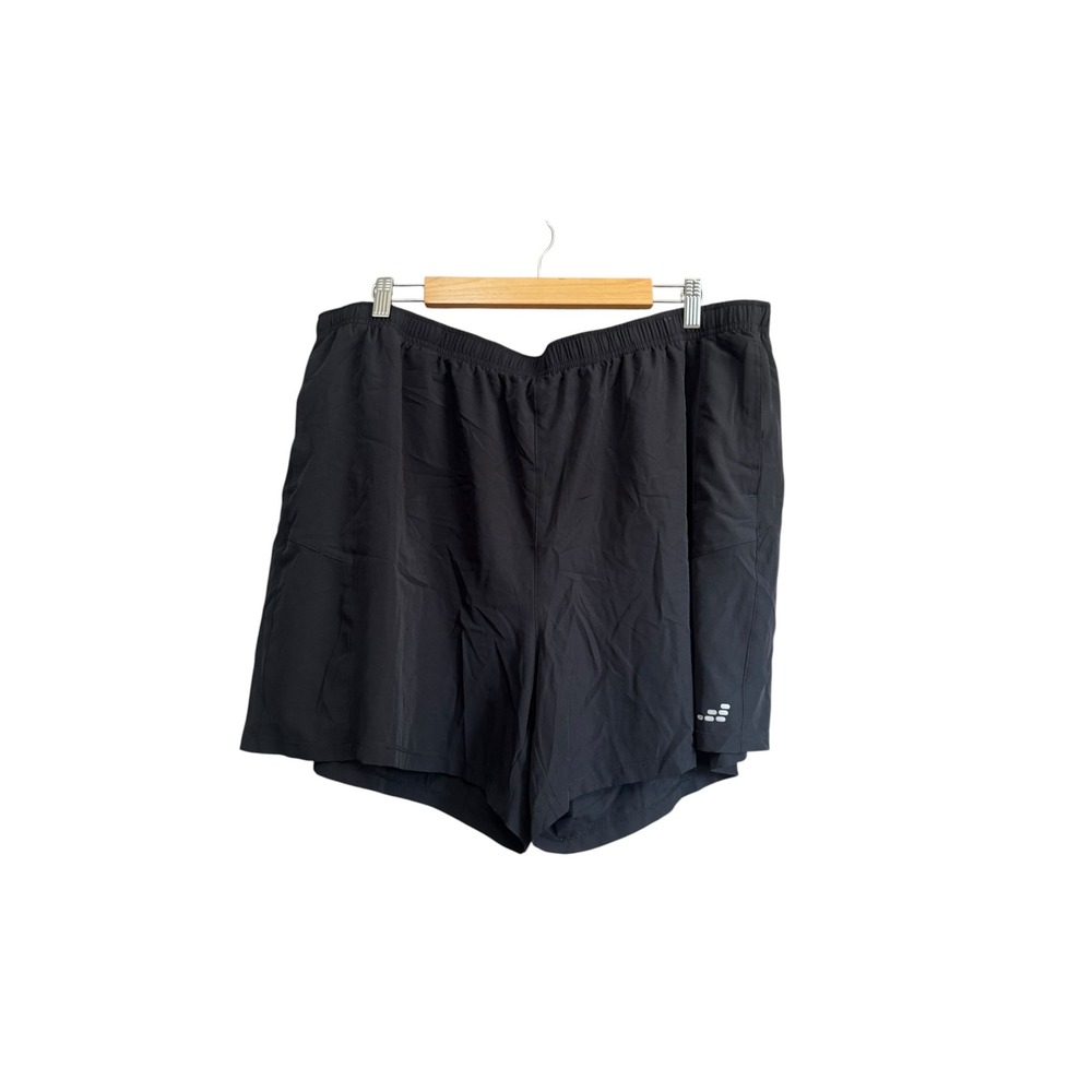 BCG Plus Athletic Shorts Womens 2X Black Excellent Running Gym Pockets Stretch